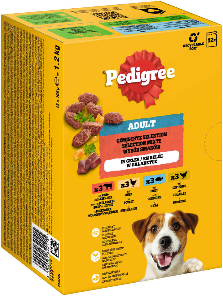 Pedigree Hunde-Nassfutter Adult Gemischte Selektion in Gelee